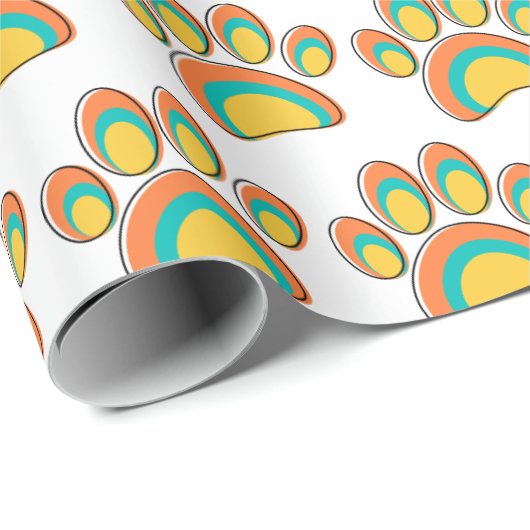 Mittelalterliche moderne Kunst Hundeschlitten druc Geschenkpapier (Rolleneckpunkt)