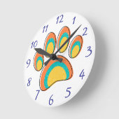 Mittelalterliche moderne Kunst Hundeschlitten druc Runde Wanduhr (Winkel)