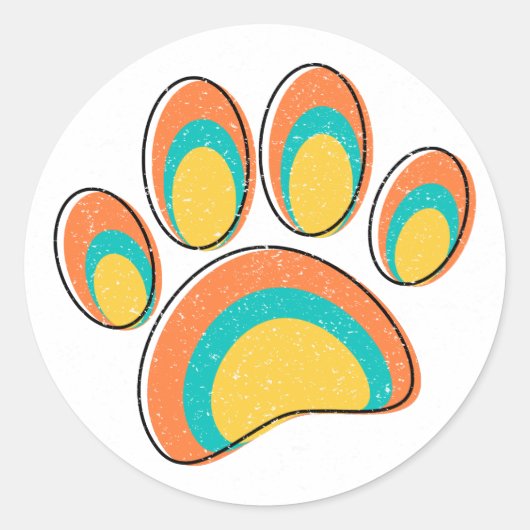 Mittelalterliche moderne Kunst Hundeschlitten druc Runder Aufkleber (Vorderseite)