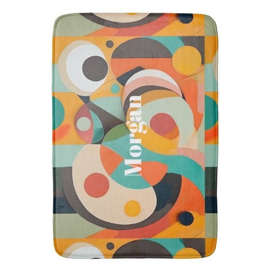 Mittelalterliche moderne Kunst, Name oder Monogram Badematte (Vorderseite Vertikal)