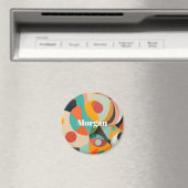 Mittelalterliche moderne Kunst, Name oder Monogram Magnet (In Situ (Geschirrspüler))