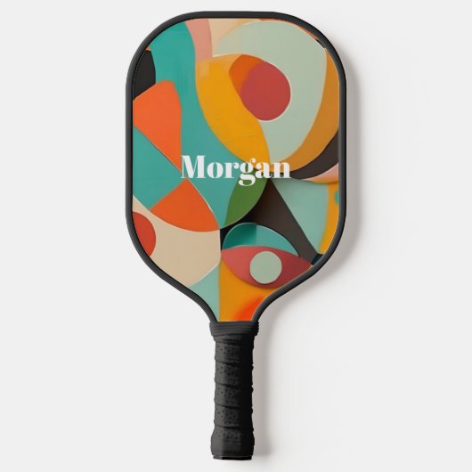 Mittelalterliche moderne Kunst, Name oder Monogram Pickleball Schläger (Rückseite)