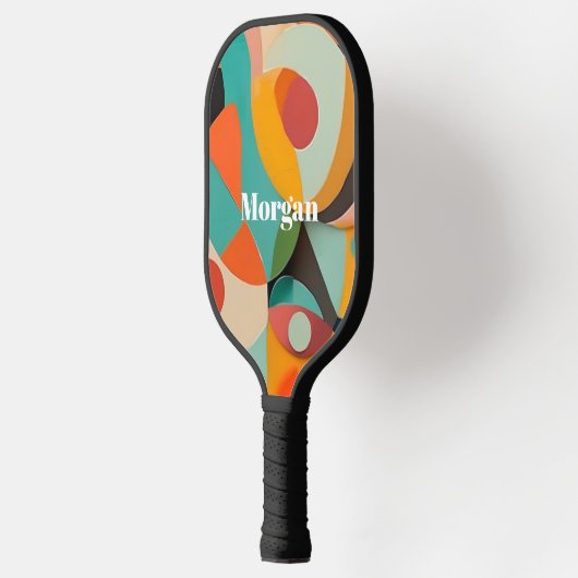 Mittelalterliche moderne Kunst, Name oder Monogram Pickleball Schläger (Links)