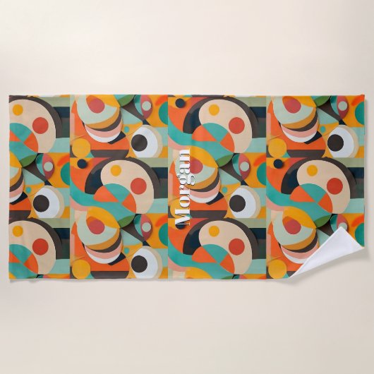 Mittelalterliche moderne Kunst, Name oder Monogram Strandtuch (Vorderseite)