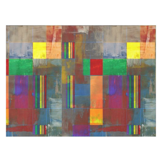 Mittelalterliche Moderne Kunst-Rainbow-Pride Graff Tischdecke (Vorderseite (Horizontal))