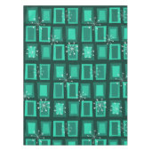 Mittelalterliche Moderne Kunst "Wonky Doors" Dunkl Tischdecke (Vorderseite)