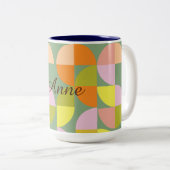 Mittelalterliche Moderne, leuchtende Farben Frisch Zweifarbige Tasse (VorderseiteRechts)