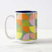 Mittelalterliche Moderne, leuchtende Farben Frisch Zweifarbige Tasse (Links)