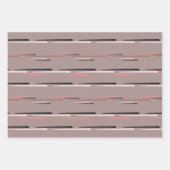 Mittelalterliche moderne Lila, blumenrosa Zirkelli Geschenkpapier Set (Vorderseite 3)