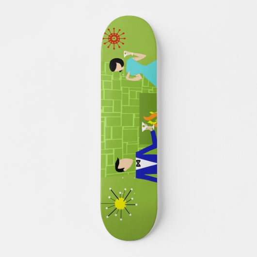 Mittelalterliche moderne Luppenkarte Skateboard (Vorne)