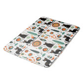 Mittelalterliche, moderne, lustige Weltraumkatzen Badematte (Schrägansicht)