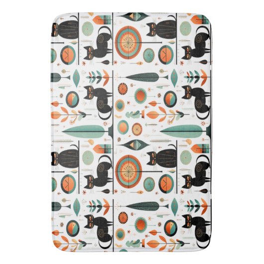 Mittelalterliche, moderne, lustige Weltraumkatzen Badematte (Vorderseite Vertikal)