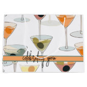 Mittelalterliche Moderne Martini-Oliven und Gläser Große Geschenktüte (Vorderseite)