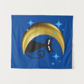 Mittelalterliche moderne MCM-Retro-Atomenkatze Wandteppich (Vorderseite (Horizontal))