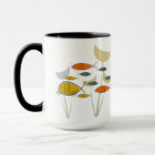 Mittelalterliche moderne MCM Retro-Pflanze Fische Tasse (Links)