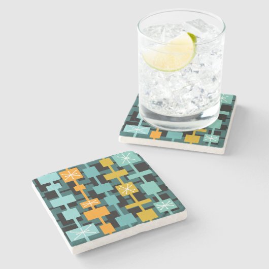 Mittelalterliche Moderne mehrfarbige Aquamarine Steinuntersetzer (Seitenansicht)