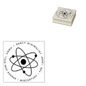 Mittelalterliche moderne Minimalistische Atommolek Gummistempel (Stempel)