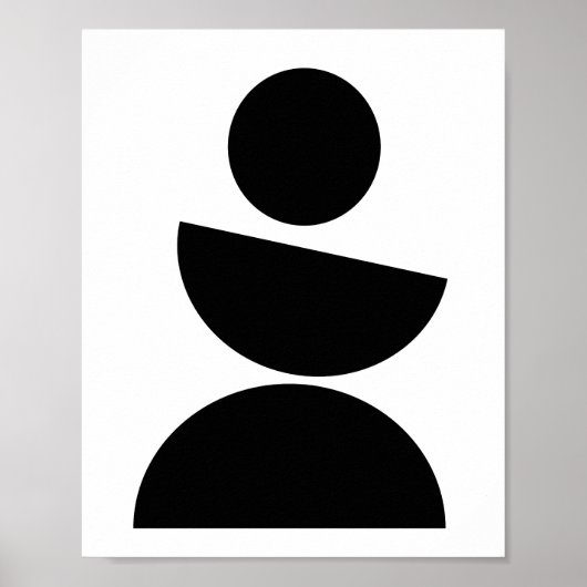 Mittelalterliche Moderne Minimalistische Schwarze  Poster (Vorne)