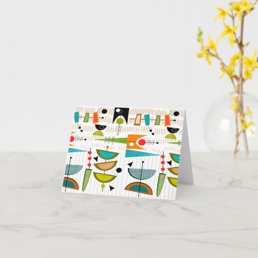 Mittelalterliche moderne Mitteilungskarten Atomic  (Gelbe Blume)