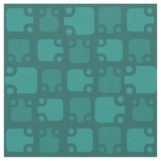 Mittelalterliche Moderne Muster Aquamarin Stoff (Nahaufnahme)