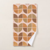 Mittelalterliche Moderne Muster orange braun Badhandtuch Set (Handtuch)