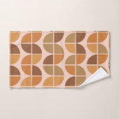 Mittelalterliche Moderne Muster orange braun Badhandtuch Set (Handtuch)