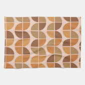 Mittelalterliche Moderne Muster orange braun Geschirrtuch (Horizontal)