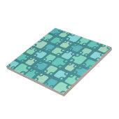 Mittelalterliche Moderne Muster Ozean Blau Fliese (Seite)