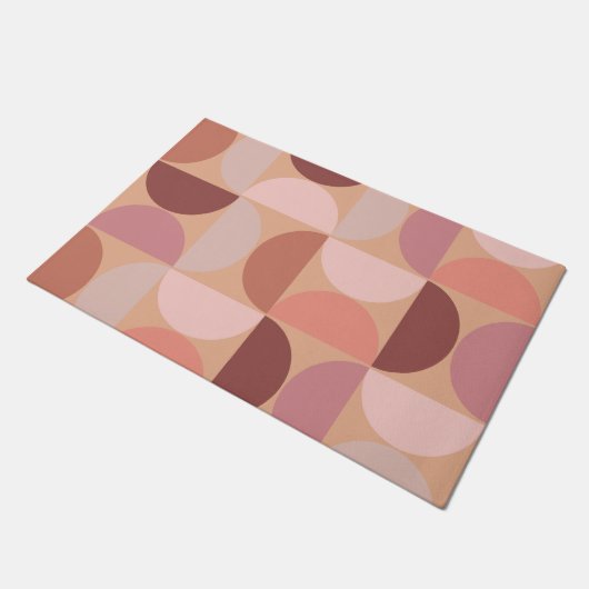 Mittelalterliche Moderne Muster Peach Fuzz Fußmatte (Schrägansicht)