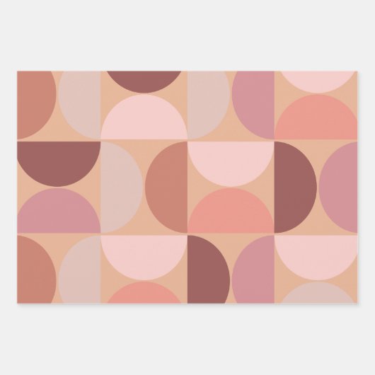 Mittelalterliche Moderne Muster Peach Fuzz Geschenkpapier Set (Vorderseite 2)