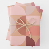 Mittelalterliche Moderne Muster Peach Fuzz Geschenkpapier Set (Beispiel)