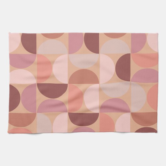 Mittelalterliche Moderne Muster Peach Fuzz Geschirrtuch (Horizontal)