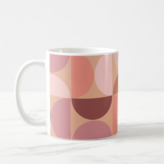 Mittelalterliche Moderne Muster Peach Fuzz Kaffeetasse (Links)