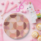 Mittelalterliche Moderne Muster Peach Fuzz Pappteller (Party)