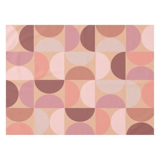 Mittelalterliche Moderne Muster Peach Fuzz Tischdecke (Vorderseite (Horizontal))