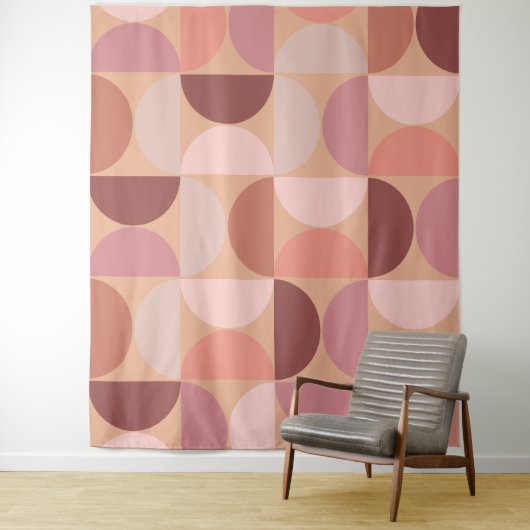 Mittelalterliche Moderne Muster Peach Fuzz Wandteppich (Beispiel)