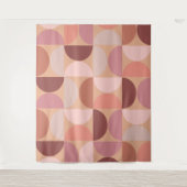 Mittelalterliche Moderne Muster Peach Fuzz Wandteppich (Vorderseite)