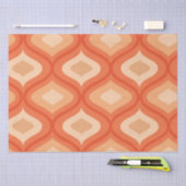 Mittelalterliche Moderne Orange und Beige Seidenpapier (Handwerk)