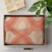 Mittelalterliche Moderne Orange und Beige Seidenpapier (Geschenk)