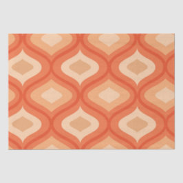 Mittelalterliche Moderne Orange und Beige Seidenpapier