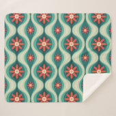 Mittelalterliche Moderne: Orangefarbene Blume Abst Sherpadecke (Vorderseite (Horizontal))