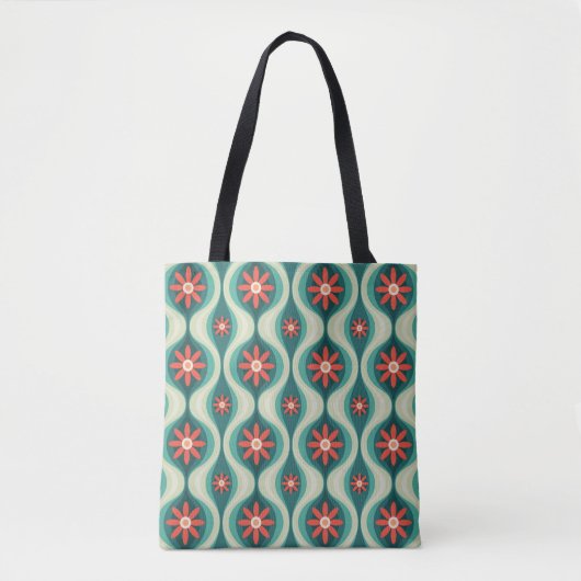 Mittelalterliche Moderne: Orangefarbene Blume Abst Tasche (Vorderseite)