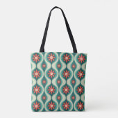 Mittelalterliche Moderne: Orangefarbene Blume Abst Tasche (Rückseite)