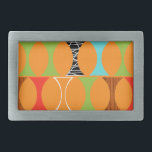 Mittelalterliche, moderne Orangefarbene Gürtelschn Rechteckige Gürtelschnalle<br><div class="desc">Klopfen Sie. Wer ist da? Mitte des Jahrhunderts moderne Orange Muster Gürtelschnalle! Hey, mit einem Design dieses Retro, braucht man keine Stanzlinie. Dieses perfekte Mod-Muster zeichnet sich durch einen lebhaften, orangefarbenen Hintergrund und eine hübsch kitschige Form in Grün, Rot, Türkis, Schwarz & Weiß und Holzkorn aus. Die Form hat wahrscheinlich...</div>