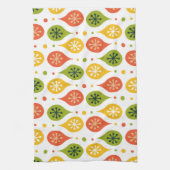 Mittelalterliche Moderne orangefarbene Regenfälle Geschirrtuch (Vertikal)