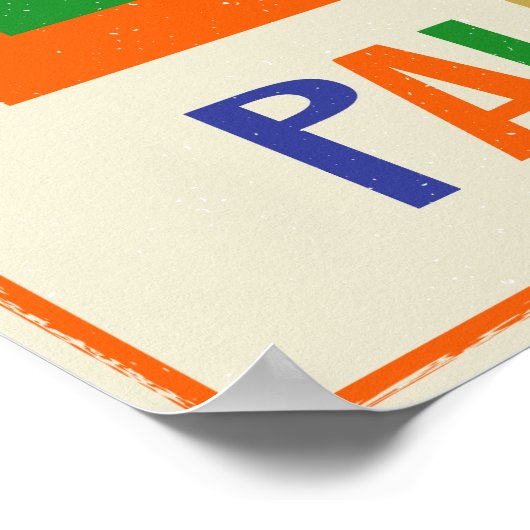 Mittelalterliche Moderne Palmsprings Retroreise Poster (Ecke)