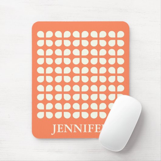 Mittelalterliche moderne Petalen in Orange Persona Mousepad (Mit Mouse)