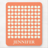 Mittelalterliche moderne Petalen in Orange Persona Mousepad (Vorne)