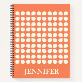 Mittelalterliche moderne Petalen in Orange Persona Notizblock