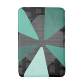 Mittelalterliche Moderne "Petals" Art Black Turquo Badematte (Vorderseite Vertikal)